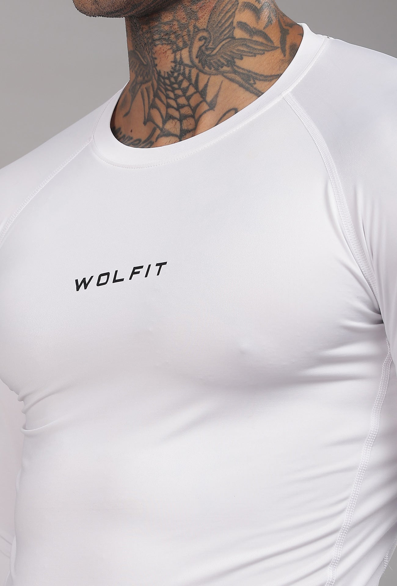 504 Evolve compression tshirt Full sleeve - White