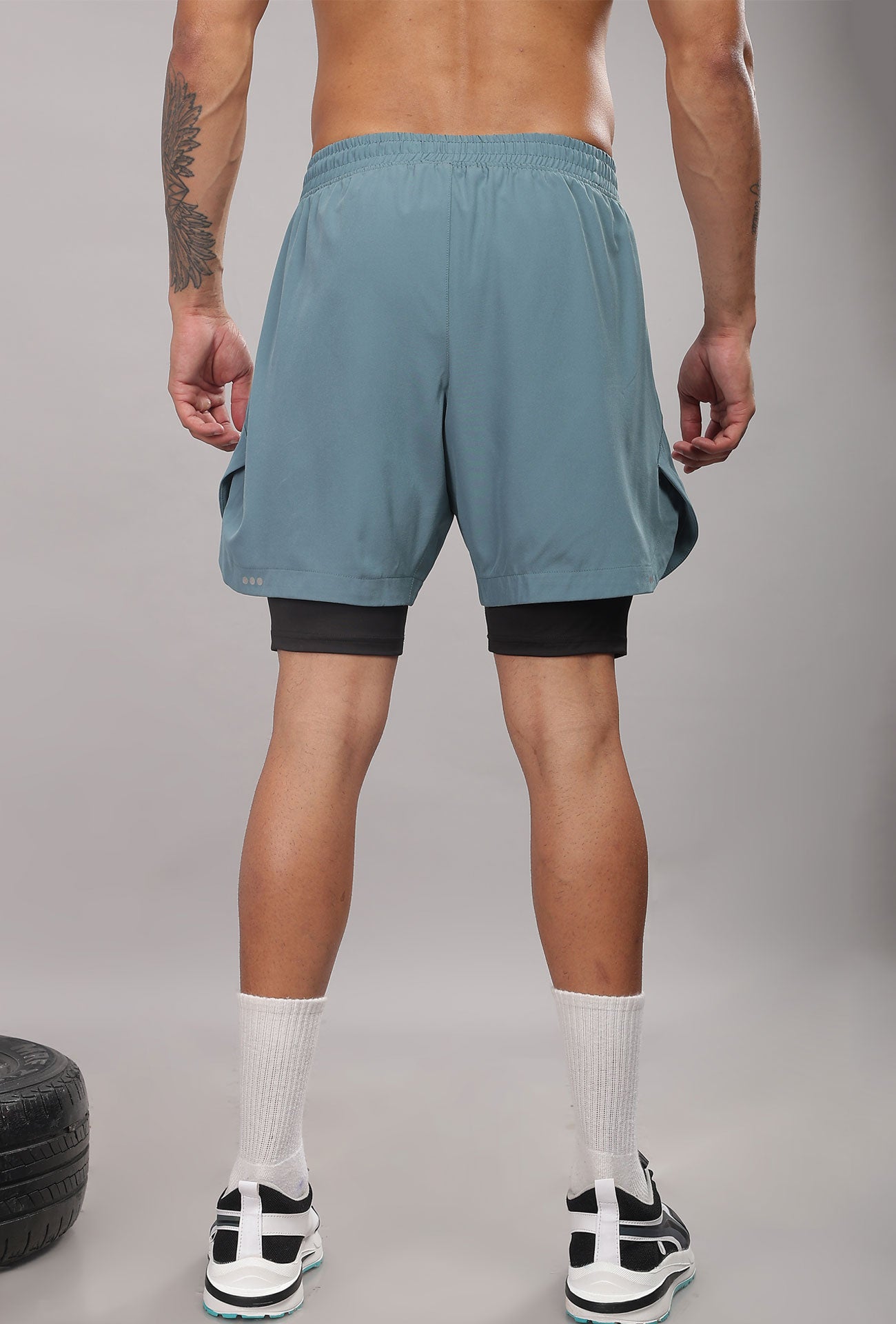 Core 2 in 1 7" shorts - Ice Blue