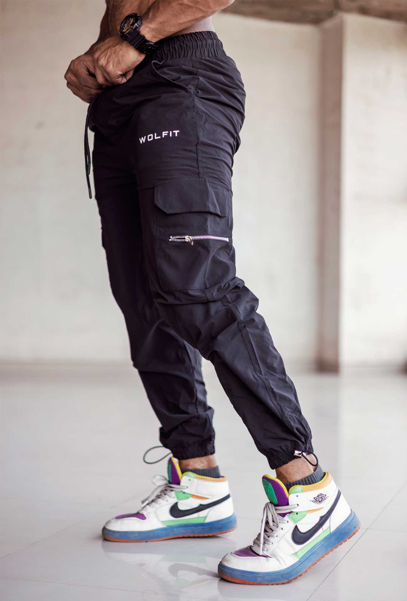 201 Elite Crush Cargo Joggers Black – Wolfit Athleisure