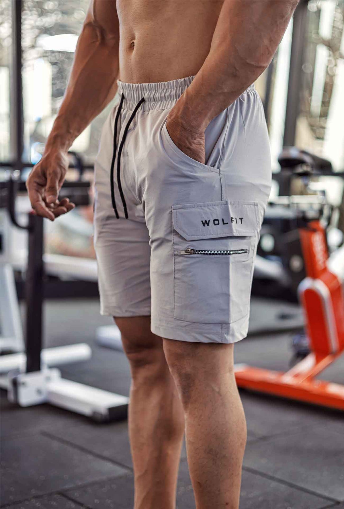 Elite Crush Cargo Shorts - Light Grey