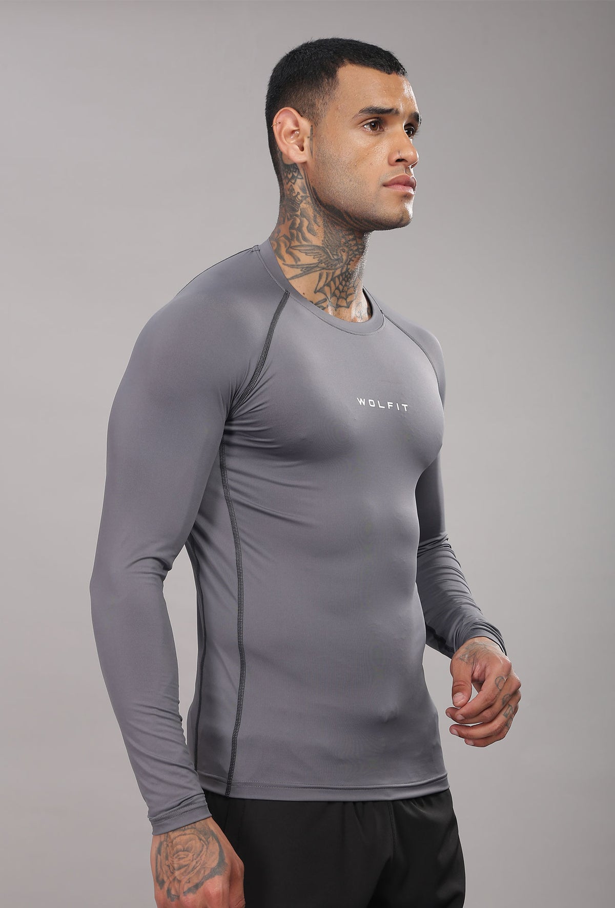 504 Evolve compression tshirt Full sleeve - Grey