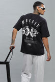 108 Dark Wolf Oversize Tshirt - Black