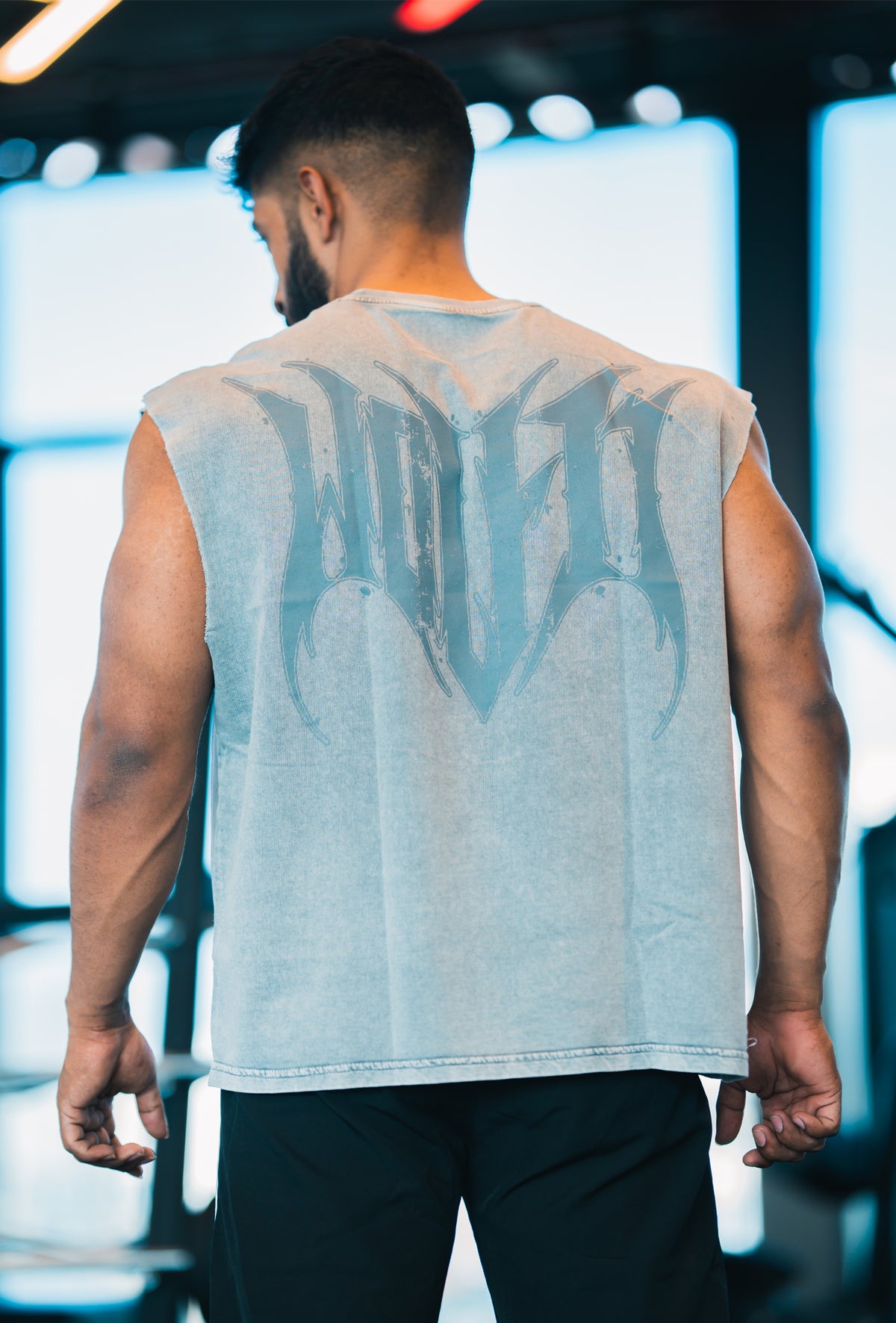 Revenge Cut Off Muscle Tee - Light Grey