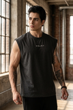 Wolfit No Mercy Cut Off Tshirt- Grey Melange