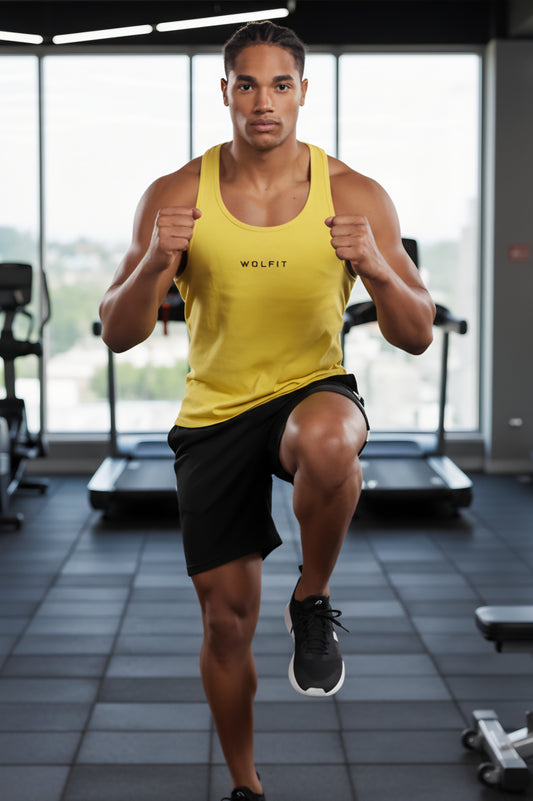 Wavy Jacquard Stringer - Yellow