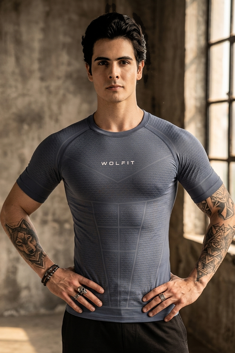 505 Active Compression Half Sleeves T shirt - Blue