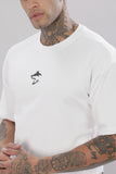 106 Wolf Man Oversize Tshirt - White