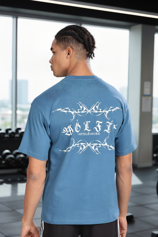 109 Alpha Drip Oversize Tshirt - Petrol Blue