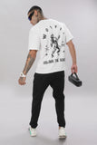 106 Wolf Man Oversize Tshirt - White