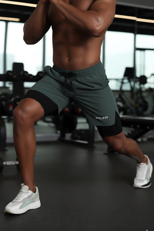 Limitless 2 in 1 6" shorts - Shadow Green