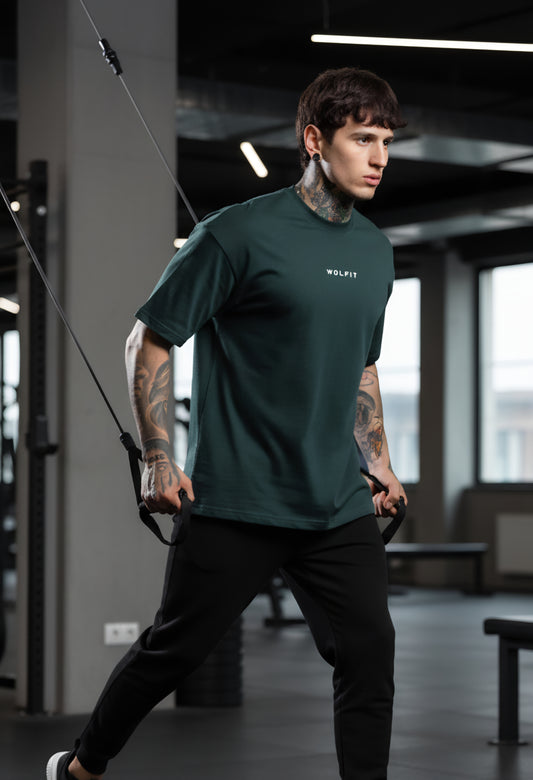110 Lifting Club Oversize Tshirt - Olive Green
