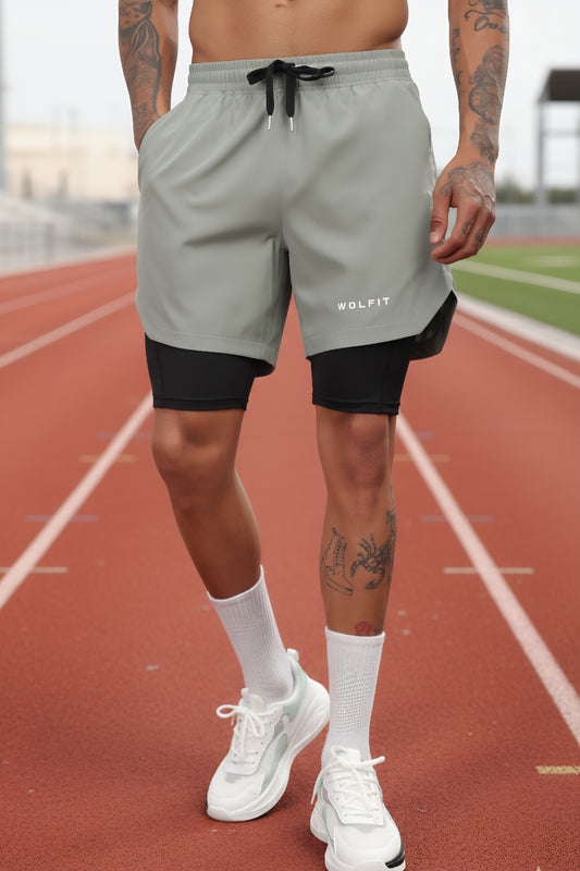 Limitless 2 in 1 6" shorts - Sage Green