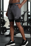 Limitless 2 in 1 6" shorts - Ash grey