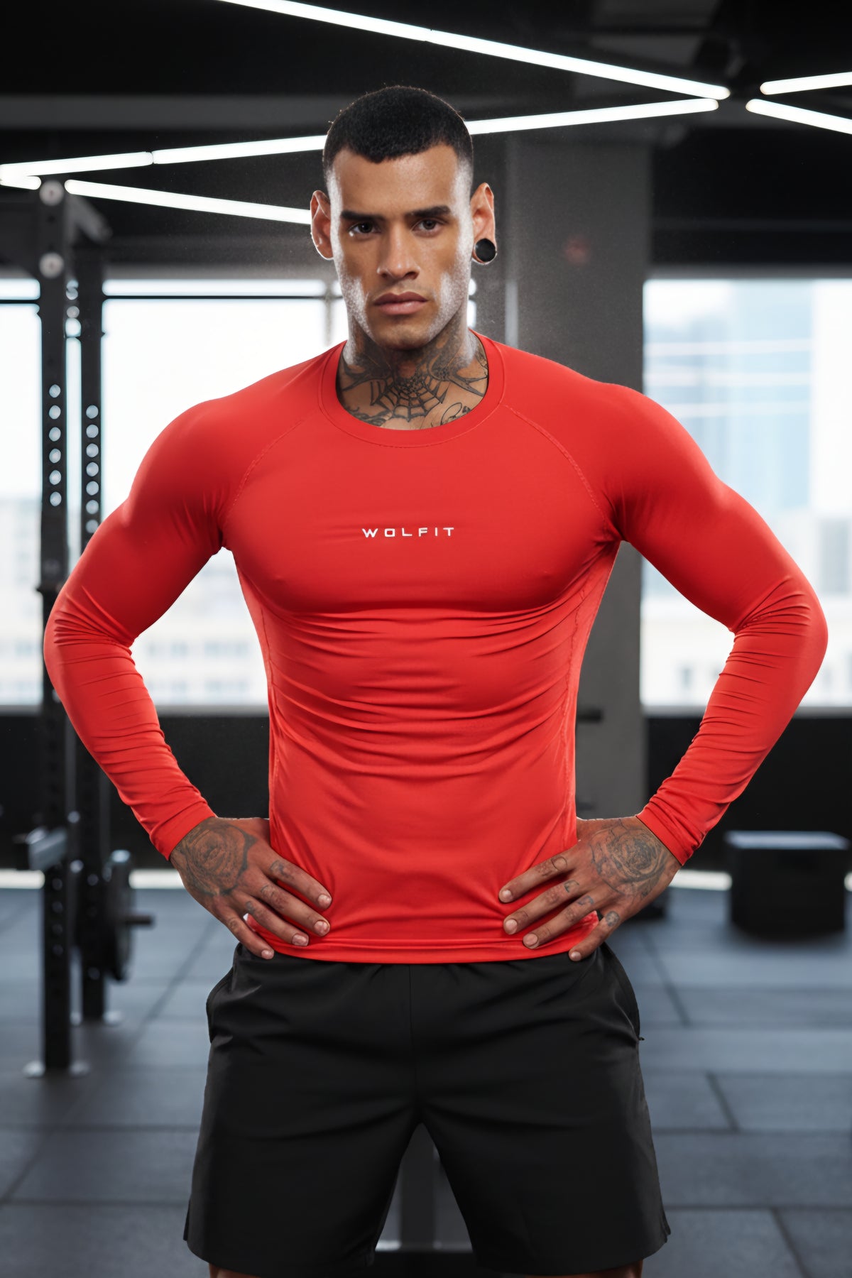 504 Evolve compression tshirt Full sleeve - Red