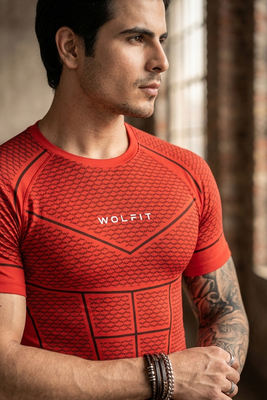 505 Active Compression Half Sleeves T shirt - Red