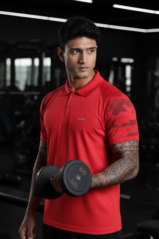 Performance Polo Tshirt - Red