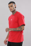 106 Wolf Man Oversize Tshirt - Red