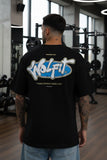 114 WOLFIT POP UP DROP OVERSIZE TSHIRT - LUNAR BLACK
