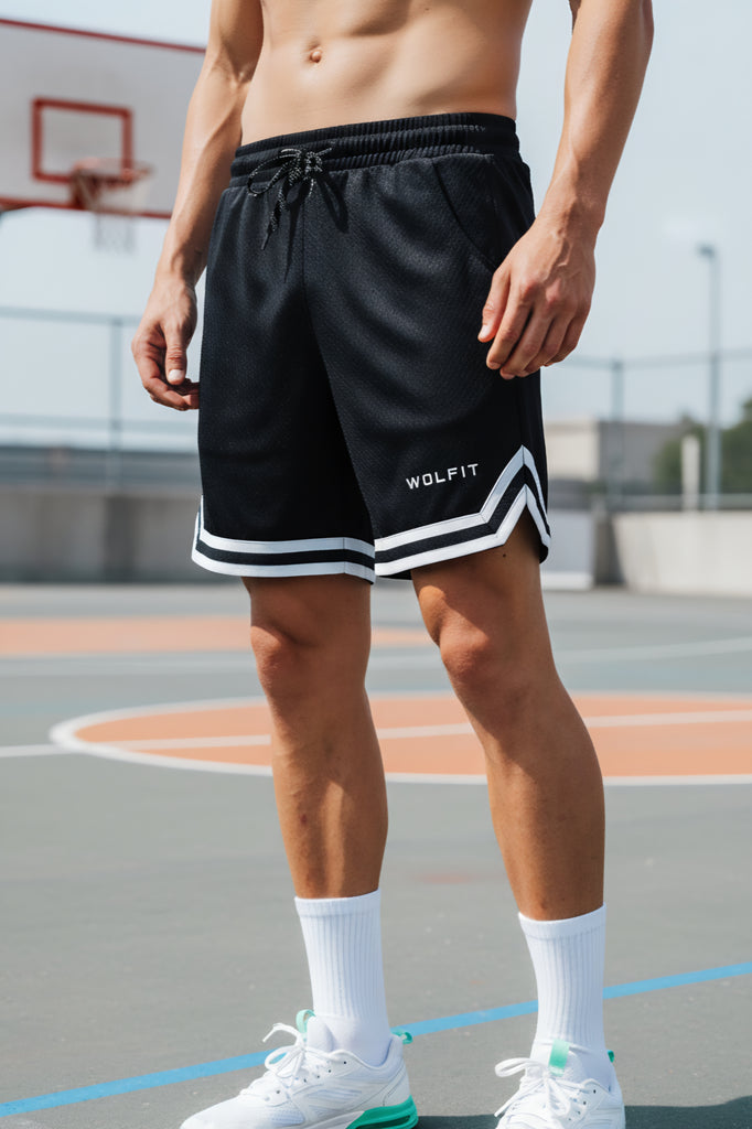 Evolve Mesh Shorts – Black – Wolfit Athleisure