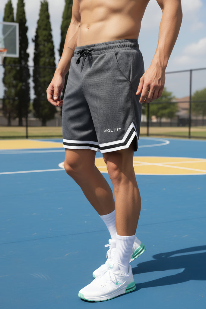 Evolve Mesh Shorts – Dark Grey – Wolfit Athleisure