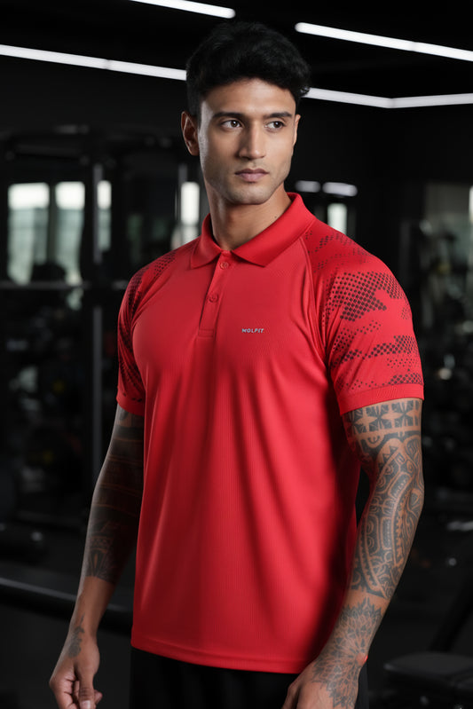 Performance Polo Tshirt - Red