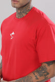 106 Wolf Man Oversize Tshirt - Red