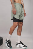 Core 2 in 1 7" shorts - Sage Green