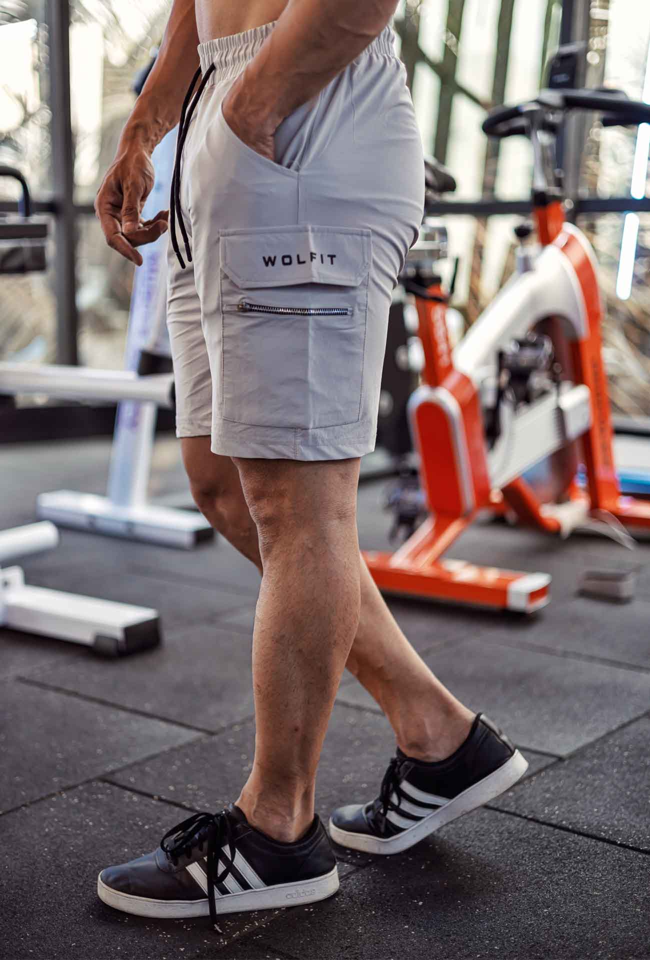 Elite Crush Cargo Shorts - Light Grey