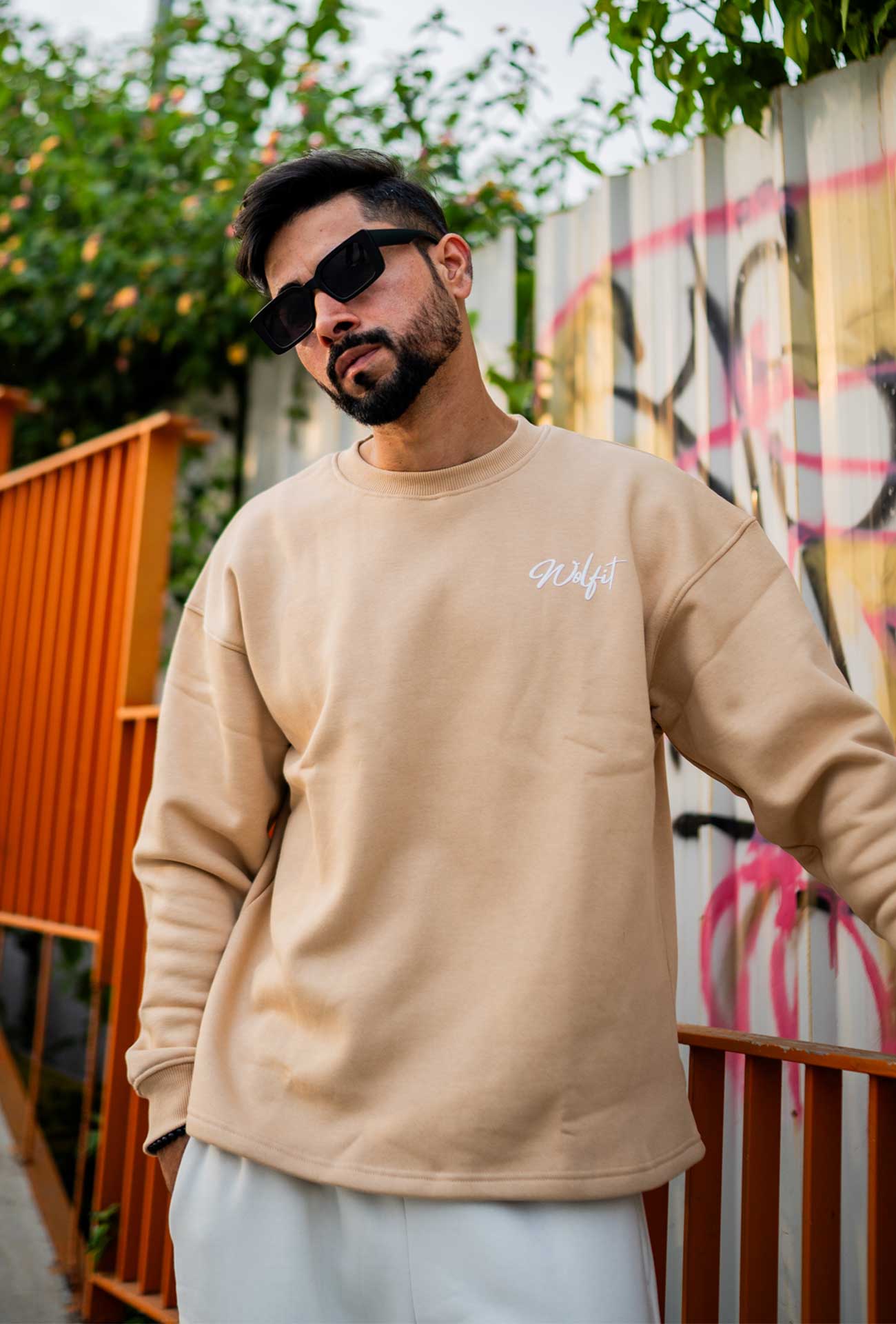 801 Essential Oversize Sweatshirts - Beige