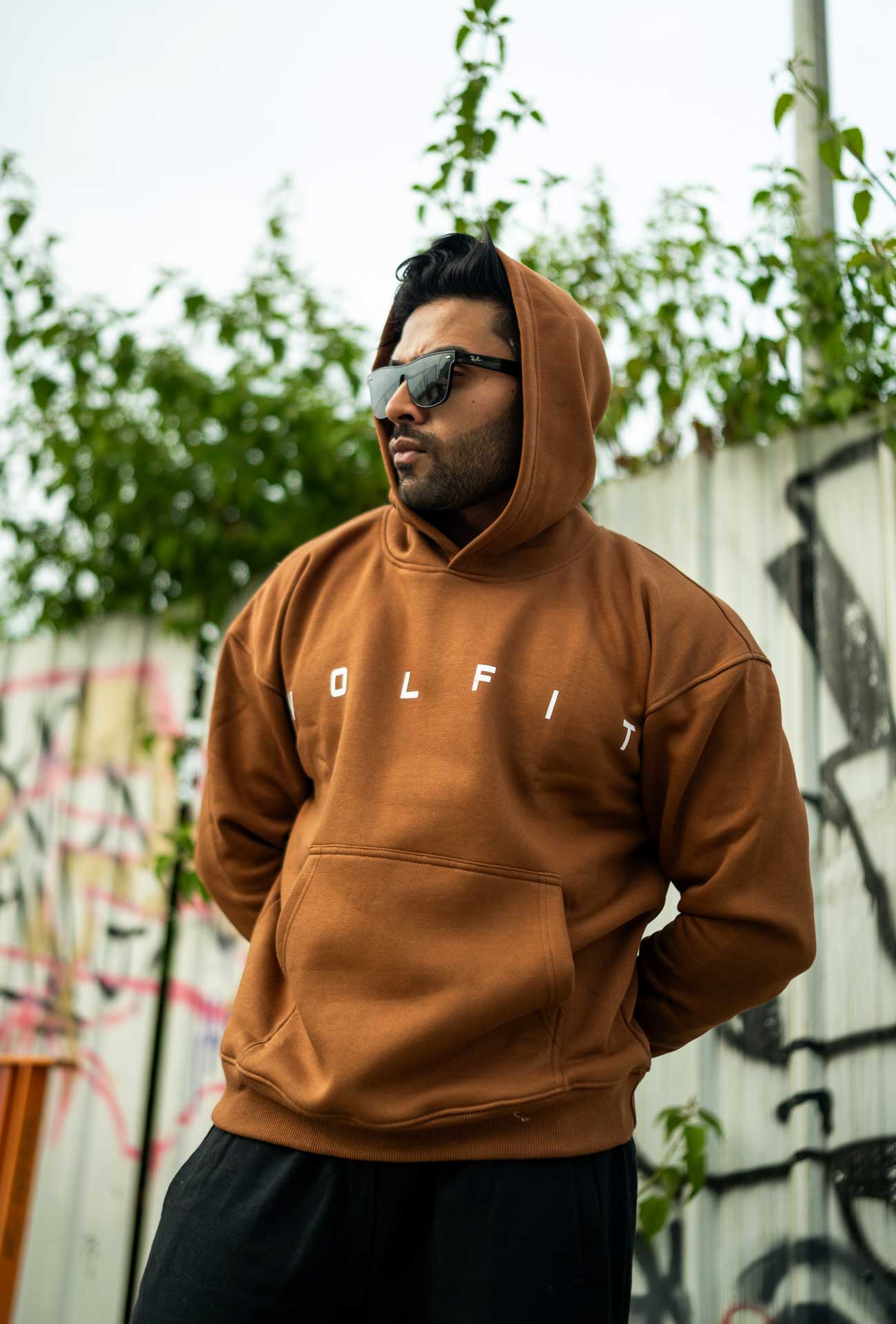 804 Rebel Oversize hoodie - Tan