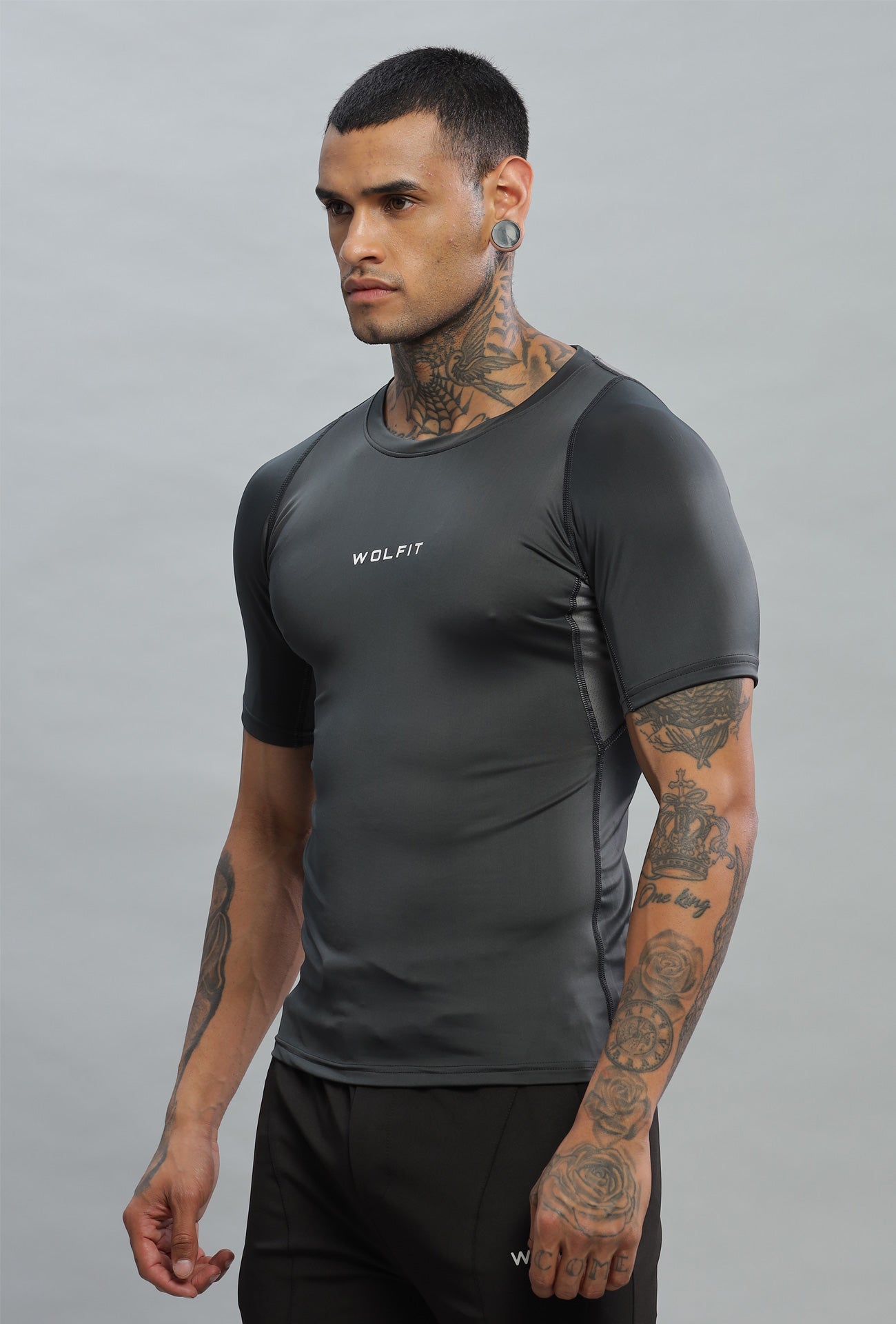 501 Speed Compression Half Sleeve T-shirt - Dark Grey