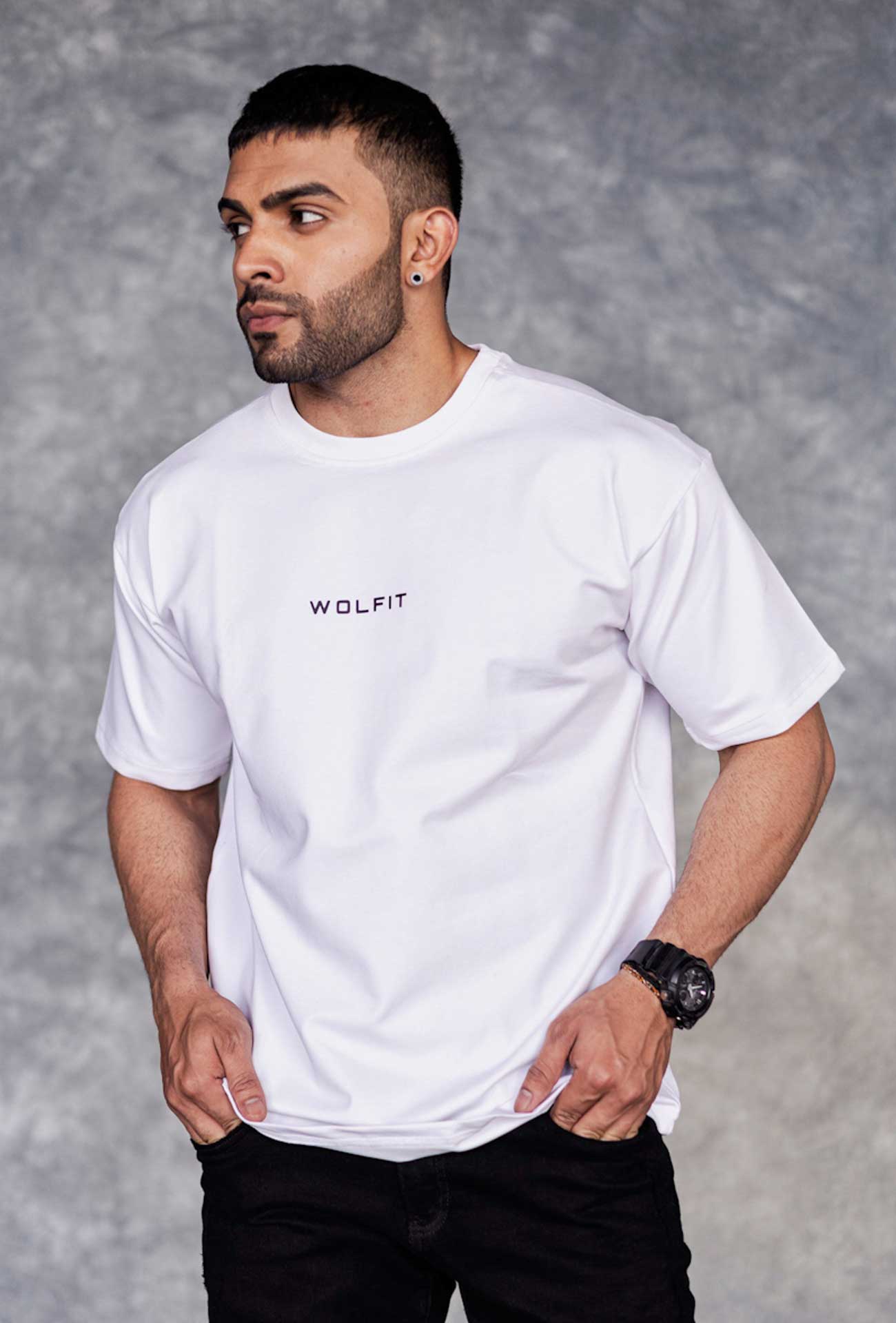 102 Wolf Claw Oversize Tshirt - White