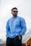 801 Essential Oversize Sweatshirts - Sky Blue