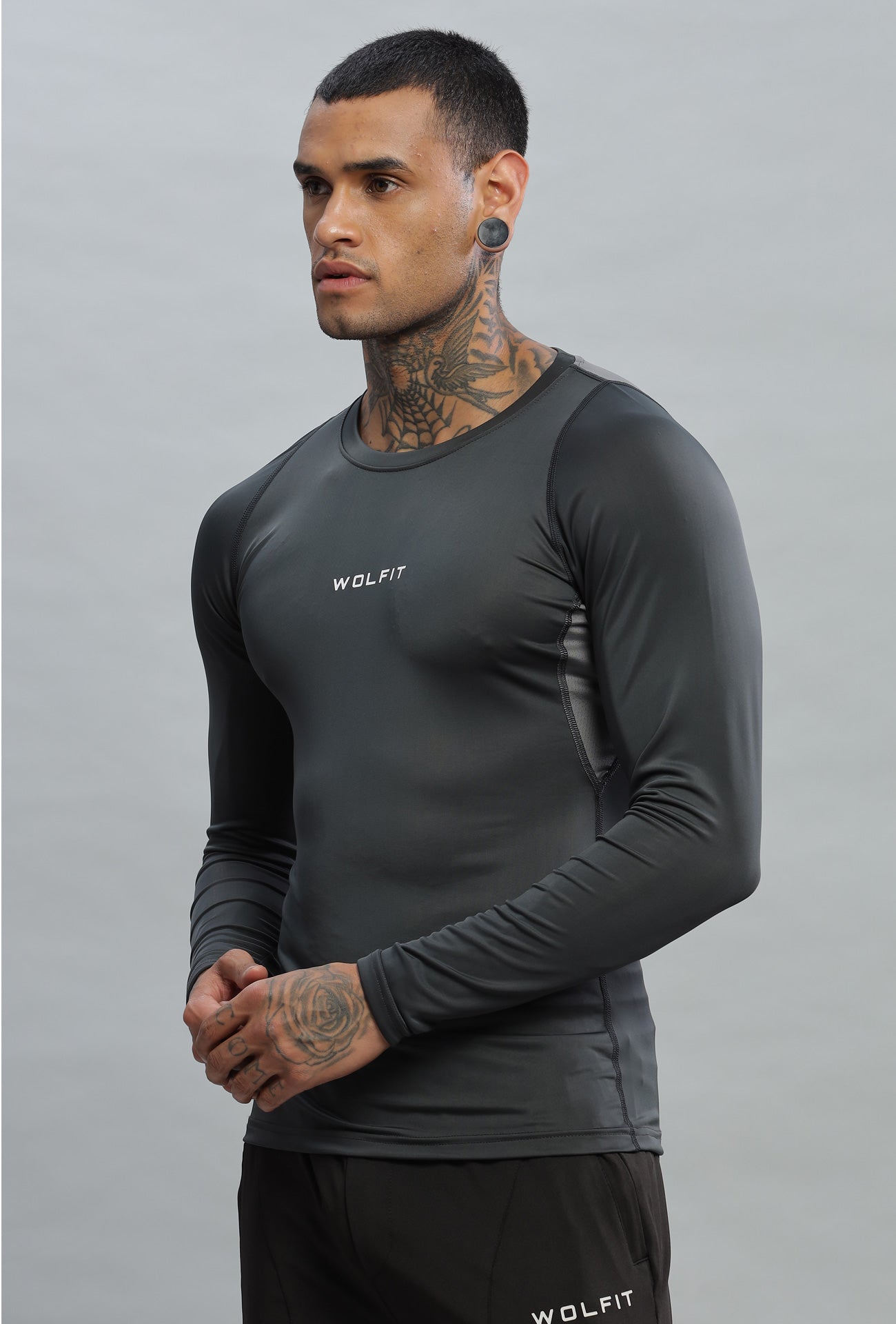 502 Speed Compression Full Sleeve T-shirt - Dark Grey