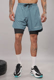 Core 2 in 1 7" shorts - Ice Blue