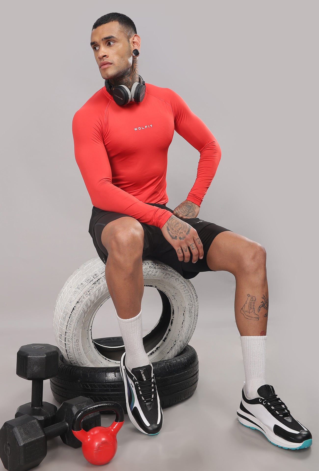 504 Evolve compression tshirt Full sleeve - Red