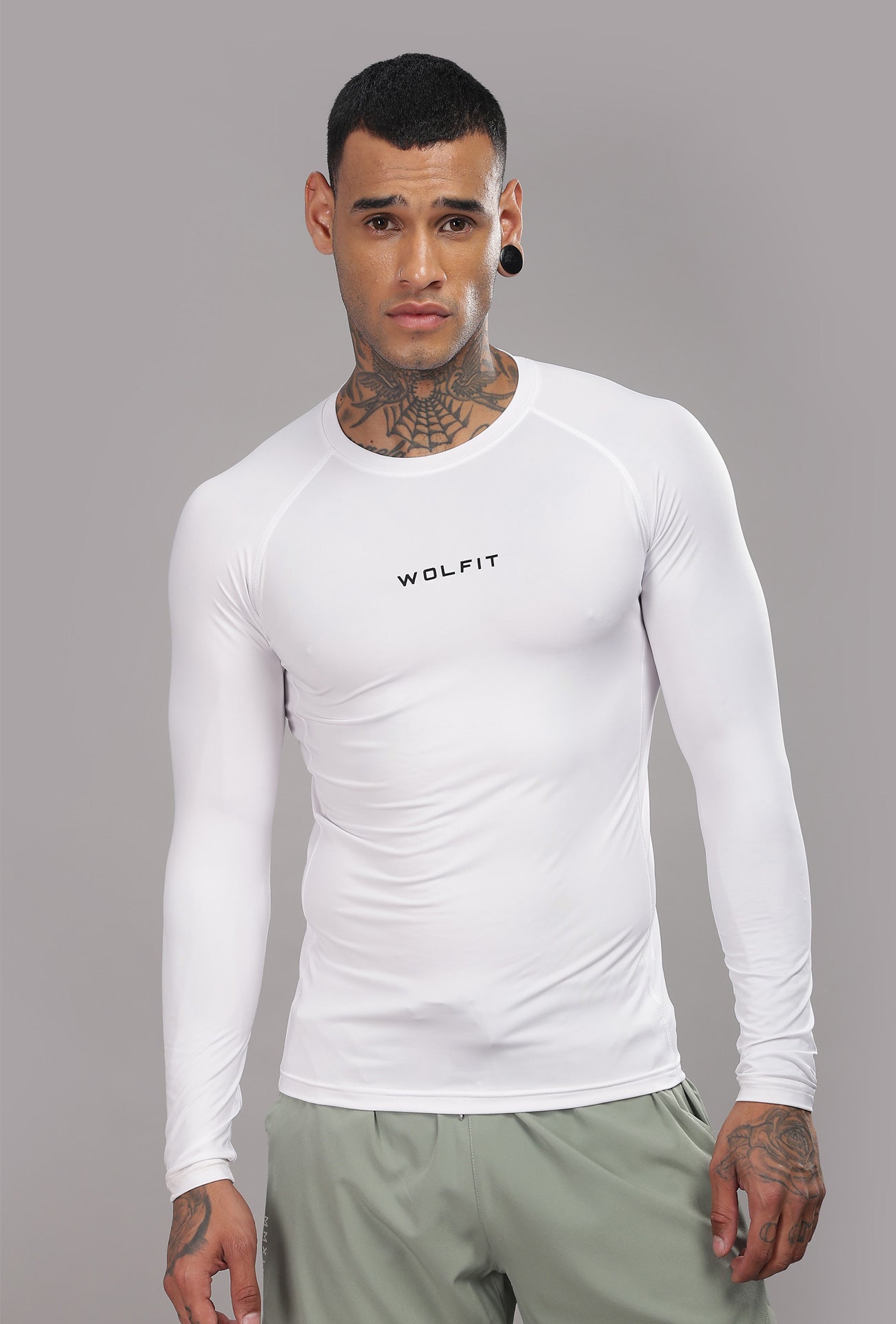 504 Evolve compression tshirt Full sleeve - White