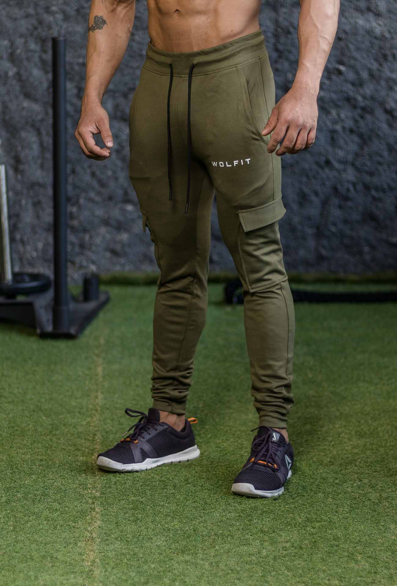 Cargo tapered joggers - Olive green