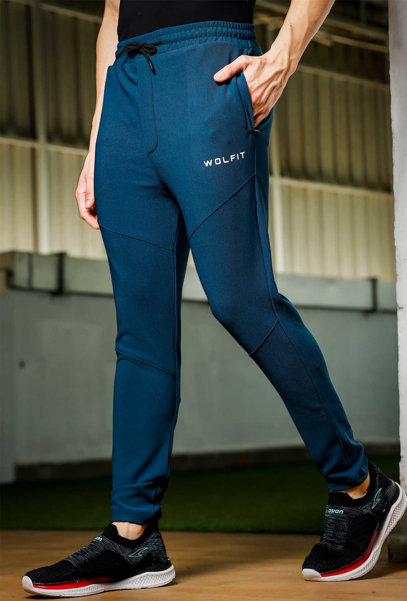 blue super cord wolfit trackpant